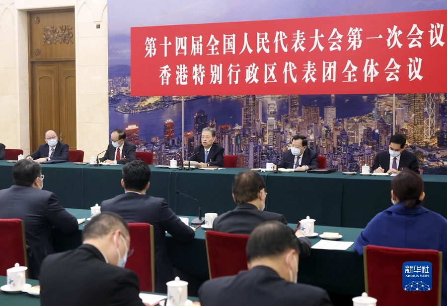 <b>（两会受权发布）赵乐际分别参加香港代表团澳门代表团审议</b>