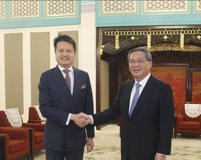 <b>李强会见世界知识产权组织总干事邓鸿森</b>